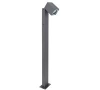 Lampioni da esterno antracite lampada da terra da giardino per esterni luce da esterno patio in piedi, orientabile, telecomando dimmerabile, 1x LED RGB 3.5W, LxPxH 11.5x7.2x80 cm