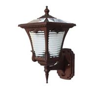 Lampioni Giardino Applique Da Parete Esterna A LED Solare Retrò Industriale In Alluminio E Vetro, Lampada Da Parete Da Giardino, Corridoio, Balcone, Impermeabile Lanterna