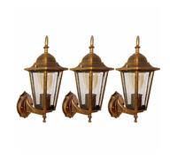 Lampioni Giardino Applique Da Parete Per Esterni In Bronzo, Lampada Da Parete In Vetro, Lampada Da Parete Vintage Impermeabile, Lanterna Da Parete In Alluminio Per Giardino Di Villa Lanterna(3 Pack)