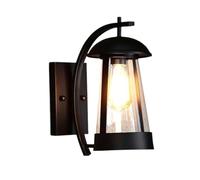 Lampioni Giardino Waterproof Outdoor Wall Light Glass Exterior Wall Sconce Iron Outside Wall Lamp For Garden Driveway Patio Porch Lanterna