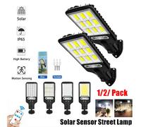 Lampioni solari per esterni Lampada solare a LED 108COB Confezione da 1/2 con 3 modalità di illuminazione Sensore di movimento Sicurezza per giardino Patio Path Yard