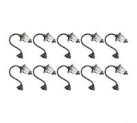 Lampioni stradali ferroviarie modello 10 Pack HO OO Scala LED Lampioni per treni 1:87 Layout edificio Bianco Caldo 3V DC AC Filo Incluso