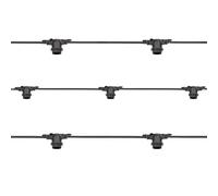 Lampo Catenaria Luminosa Cordoniera Bianco 11 Portalampada E27 12,5 metri IP65 Uso Esterno Prolungabile impermeabile