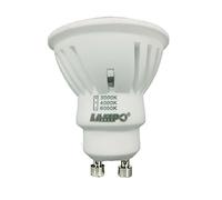 Lampo DIK LED GU10 Lampadina 10W TRICOLOR 240V 120° 3000K/4000K/6000K switch integrato