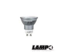 Lampo DIK LED GU10 Lampadina 5W 240V 120° In Aluminium Alta Dissipazione - 3000°K LUCE CAL