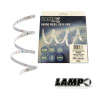 Lampo Strip Striscia LED 2835 60led/m 24V 4.8W/mt Bobina 5 Metri 24W Flessibile - 3000°K LUCE CALDA, IP20 Per Interno