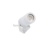 Lampo Mini Proiettore LED 6W Faretto Orientabile Per Interno Ed Esterno - Bianco, 3000°K LUCE CALD
