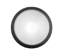 LAMPO PLAFONIERA TONDA IP54 E27 230V S/LAMP. NERA E2001/NE