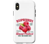 Lamponi Juicy Delicious Sweet Raspberry Retro Grafica Custodia per iPhone X/XS