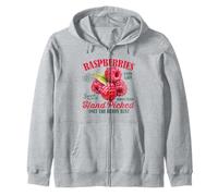 Lamponi Juicy Delicious Sweet Raspberry Retro Grafica Felpa con Cappuccio