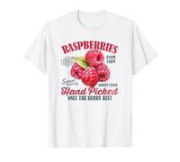 Lamponi Juicy Delicious Sweet Raspberry Retro Grafica Maglietta
