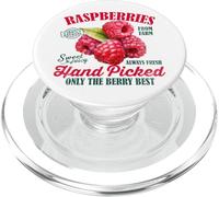 Lamponi Juicy Delicious Sweet Raspberry Retro Grafica PopSockets PopGrip per MagSafe