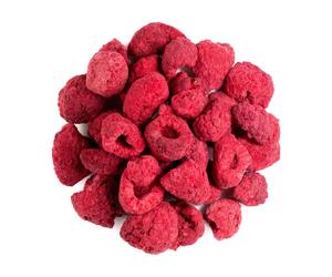 Lamponi Liofilizzati Biologici Interi - Frutti di Bosco Snack Croccante | essiccati a freddo per mantenere forma e colore vivo - pronti in ogni momento della giornata intera