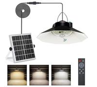 Lampop Solarlampen für Außen Hängend mit Sensor Solar Hängelampe Outdoor 4400mAh IP 65 Hängelampe Solar Outdoor Mit Fernbedienung Pendelleuchte mit Bewegungsmelder Fünf Modi und drei Farbtemperaturen