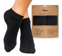 lampox Calzini Bambù Calzini Sneaker Bambù (6 paia) Calzini Running Business, Nero, 35-38