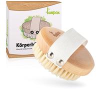 lampox® Spazzola per il corpo rotonda, spazzola per esfoliante, spazzola per massaggio, corpo esfoliante, spazzola per la rimozione della pelle morta, migliora le funzioni linfatiche