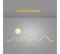 Lamps Metal Strip Pendant Light LED Dimmable Ceiling Hanging Lamp Interior Living Room Lighting Chandelier Nordic Home Dining Table Suspended Fixture 48.82in