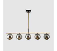 Lamps Nordic Glass Chandelier E27 Metal Strip Pendent Lamp Home Dining Table Suspended Light Fixture Kitchen Hallway Decor Ceiling Hanging