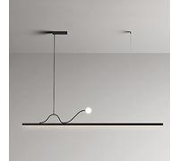 Lamps Postmodern Strip Dining Table Chandelier Home LED Dimmable Pendent Lamp Kitchen Suspended Light Fixture Nordic Interior Adjustable Ceiling Hanging