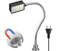 Lamptobe 10W Lampada da Lavoro Magnetica,Magnetica LED Lampada da 6000K con Collo d'Oca Flessibile e Base Magnetica,Lampada da Banco per Banco da Lavoro,Tornio,Macchina da Cucire,Griglia,Industriale