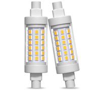 Lamptobe 10W Lampadine LED R7s 78mm Bianco Naturale 4000K Dimmerabile, J78 LED Lineare Equivalente Lampadina Alogena R7s Proiettore a Doppia Estremità Nessun Sfarfallio, AC 220V-240V(2-Pezzi)