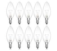 Lamptobe 28W Lampadine a Candela E14 Dimmerabile Bianco Caldo 2700K C35 220V Lampadina a E14 a vite Edison per Lampadario, Lampadine al per Applique e Plafoniere, 10 pezzi