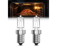 Lamptobe 2X Lampadina da Forno E14 42W - Resiste a 500 Gradi SES Lampadina Forno E14 Bianco Caldo 2700K AC 220-240V Dimmerabile per Lampada al Sale dell'Himalaya, Microonde, Forno, Frigorifero