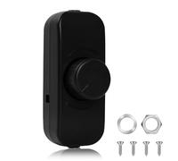 Lamptobe Dimmer per Lampade a LED 220V, Regolatore Dimmer a Manopola Interruttore Varialuce Dimmer con Cavo 3-100W Regolabile LED Dimmer per Lampadine LED Dimmerabili Lampade Alogene Nero 1 Pezzo