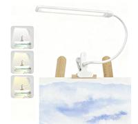 Lamptobe Lampada a morsetto per cavalletto con interruttore on/off, 3 modalità di colore, dimmerabile, lampada flessibile a collo di cigno per illuminazione a cavalletto, scrivania, lavoro di disegno