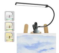 Lamptobe Lampada con Pinza Morsetto per Pittura Artistica, 3 Modalità Colore, 10 Livelli Luminosità, 300lm Luce da Lettura per Dipingere e Disegnare con Braccio Flessibile, Alimentazione USB