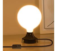 Lamptobe Lampada da Tavolo con Interruttore a Cavo, Attacco E27, Lampada da Tavolo Vintage E27 con 7W Globo Lampadina, 3000K Bianco Caldo per Camera da Letto, Soggiorno, Studio, Caffè