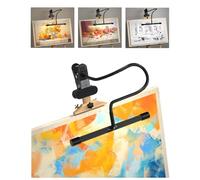 Lamptobe Lampada da Tavolo per Pittura,Lampada con Pinza a 3 Temperature Colore e 10 Livelli Luminosità,Luce per Lettura a Letto,7W Luce per Leggio Musicale a Pinza, Flessibile e con Alimentazione USB