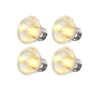 Lamptobe Lampada per Tartarughe d'acqua, E27 75W Lampadina UVA UVB per Tartarughe Lampada Spot 75W Rettili Dimmerabile Lampada Riscaldante per Rettili Animali Domestici Drago Barbuto Terrario(4 pezzi