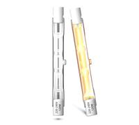 Lamptobe Lampadina Alogena R7S 78mm 120W 230V, 78mm Lampadina Alogena R7S Dimmerabile J78 Lineare Alogena Luce Bianca Calda 2800K per Lampade da Terra e Illuminazione Paesaggistica, 2 Pezzi