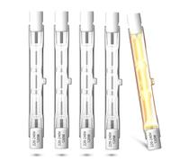 Lamptobe Lampadina Alogena R7S 78mm 120W 230V, 78mm Lampadina Alogena R7S Dimmerabile J78 Lineare Alogena Luce Bianca Calda 2800K per Lampade da Terra e Illuminazione Paesaggistica, 5 Pezzi