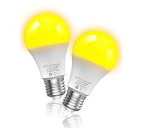 Lamptobe Lampadina Con Sensore 6W, A19 E27 Lampadine Crepuscolare da Esterno Bianca Calda 1800K Auto On/Off Lampadina con Sensore Crepuscolare 2 Pezzis