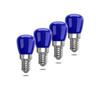 Lamptobe Lampadina E14 LED blu, 3W E14 piccole lampadine a vite Edison effetto luci blu, 220v SES e14 lampadina a led blu, per Halloween/Natale/decorazione della stanza, confezione da 4
