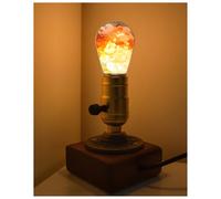 Lamptobe Lampadina Notturna in Pietra di Cristallo, Decorative Della Lampada da Comodino, Lampada di Guarigione Dell'atmosfera per il Rilassamento, Gift per i Bambini, Anziani, Yoga Studios