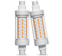 Lamptobe Lampadine LED 10W 78mm R7S, Dimmerabile Bianco Caldo 3000K LED Lineare Equivalente Lampadina Alogena J78 R7s Proiettore a Doppia Estremità Nessun Sfarfallio, AC 220V-240V(2-Pezzi)