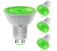 Lamptobe Lampadine LED GU10 Verde,5W Luce Spot Colorata 120 Gradi, Sostituzione Alogena MR16 50W, AC 220-240V, per Illuminazione del Paesaggio, 4-Pack