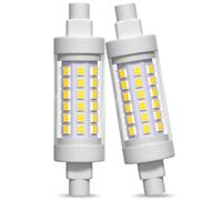 Lamptobe Lampadine LED R7S 78mm 10W, Bianco Freddo 6000K Dimmerabile COB Slim Doppio Effetto Lineare LED Proiettore Equivalente Lampadine Alogene R7S, AC 220V-240V(2-Pezzi)