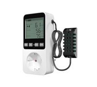 Lamptobe Regolatore di Umidità/Temperatura, Presa con Misuratore di Umidità 230V 16A con Sensore Termoregolatore Digitale con Allarme LCD Display per Rettili,Serra, Acquario, Fungo Riscaldante