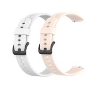 Lamshaw Bracciale da 16 mm compatibile con SPC SMARTEE 4G KIDS Smartwatch, cinturino in silicone per bambini, ricambio per smartwatch SPC SMARTEE 4G KIDS, Bianco + Rosa, 16mm