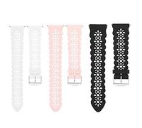 Lamshaw Braccialetto compatibile con ICE-Watch ICE fit 1.0 1.78'' pollici SmartWatch per le donne e le ragazze, Silicone Sport Cinturino Morbido Sottile Pizzo Traspirante Bracciale, 22mm, Silicone
