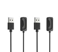 Lamshaw Caricatore magnetico compatibile con Oneplus Watch 3, caricatore magnetico USB collegato compatibile con Oneplus Watch 3 (2 Packs-Nero+Nero)