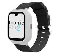 Lamshaw Cinturino Sa@veFamily da 20 mm, compatibile con Iconic Plus 2/Senior/SaveWatch Plus 4G, cintura in nylon traspirante, ricambio unisex (donna/uomo) (nero)