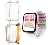 Lamshaw Cover compatibile con Ice Smart Junior 2.0 1.75 Pollici SmartWatch, Cover con protezione dello schermo, [Anti-graffio] [Ultra Sottile morbida] Cover totale TPU (trasparente+oro rosa)
