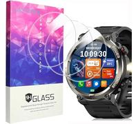 Lamshaw Pellicola protettiva compatibile con smartwatch Blackview Militare, [confezione da 3] pellicola protettiva in vetro temperato 9H compatibile con Baolubao/Blackview W50PRO Smart Watch da 1,45