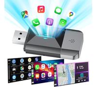 LAMTTO Adattatore Wireless CarPlay 2 in 1 Carplay & Android Auto