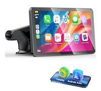 LAMTTO Carplay Wireless Android Auto, Schermo per Auto IPS 7 Pollici Autoradio Portatile Radio Stereo con Bluetooth Mirror Link Navigazione Siri G00gle Assistente Vocale AUX FM